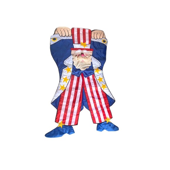 FLAG Banner Patriotic Uncle Sam Double Sided 4th of July United States 44" X 24" - Picture 2 of 5